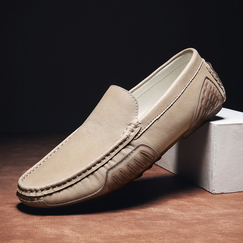 Zapatos de loafer de cuero auténtico