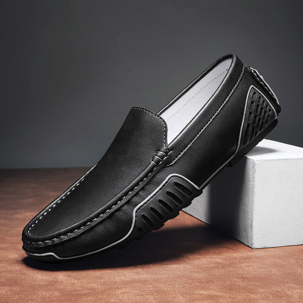 Zapatos de loafer de cuero auténtico